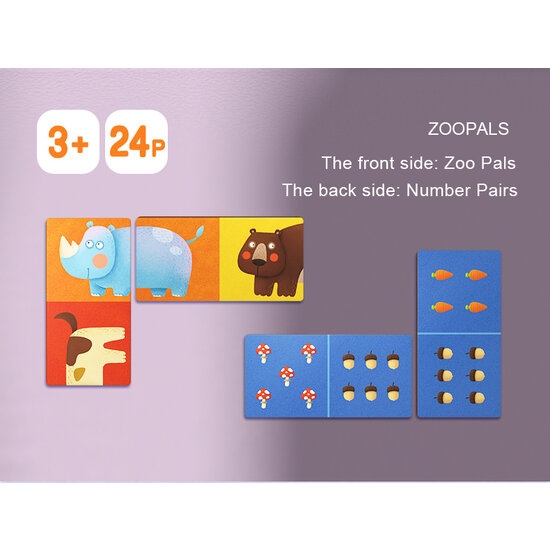 Mideer Mideer | Dominio Puzzle Les amis du zoo  24 pièces