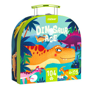 Mideer | Tijdperk Van De Dinosaurus Puzzel 104 Stuks
