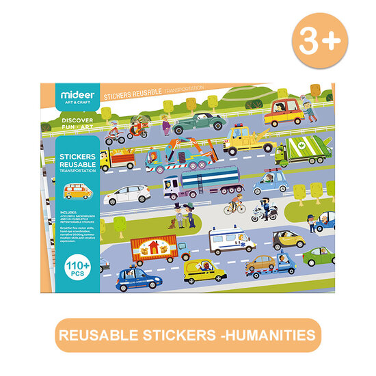 Mideer Mideer | Stickers Herbruikbaar Vervoer 110 Stuks