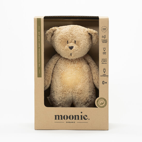 Moonie Moonie 2.0 | Cappuccino - Organic Humming Bear With A Lamp