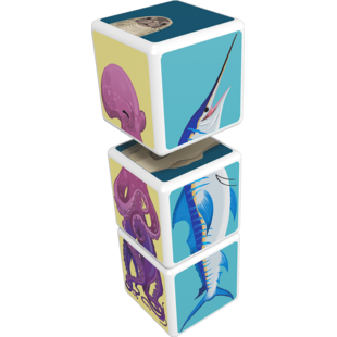 Geomag | Magicube Mix & Match Animaux marins 3 pièces