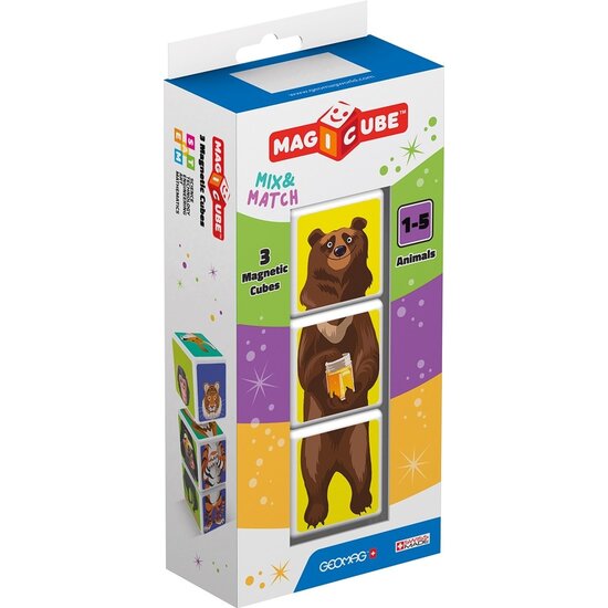 Geomag Geomag | Magicube Mix & Match Tiere 3 Stück
