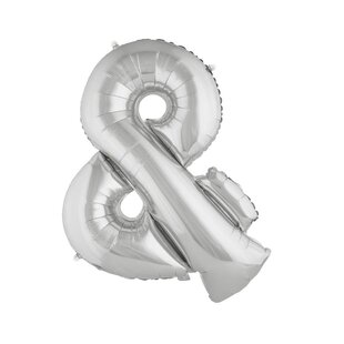 Ballon - letters - zilver - 41 cm - Northstar - &
