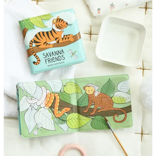 A Little Lovely Company A Lovely Little Company | Magic Bath Book Savanna Friends