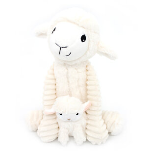 Les déglingos | Les Ptipotos - Olou sheep soft toy mom and her white baby