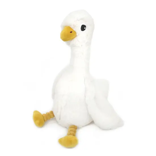 Les déglingos | Les Ptipotos - Pluche Knuffel Jébongou Wit Gans Moeder En Haar Baby