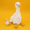 Les déglingos | Les Ptipotos - Pluche Knuffel Jébongou Wit Gans Moeder En Haar Baby