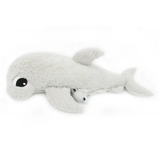 Les déglingos | Les Ptipotos - Plush Clou the hammerhead shark mom and her baby grey