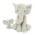 Les déglingos | Les Ptipotos - Dimoitou grey elephant soft toy mother and her baby