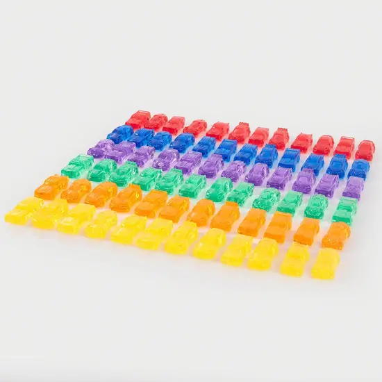 Tickit Tickit | Transluzente bunte Autos 72 Stück