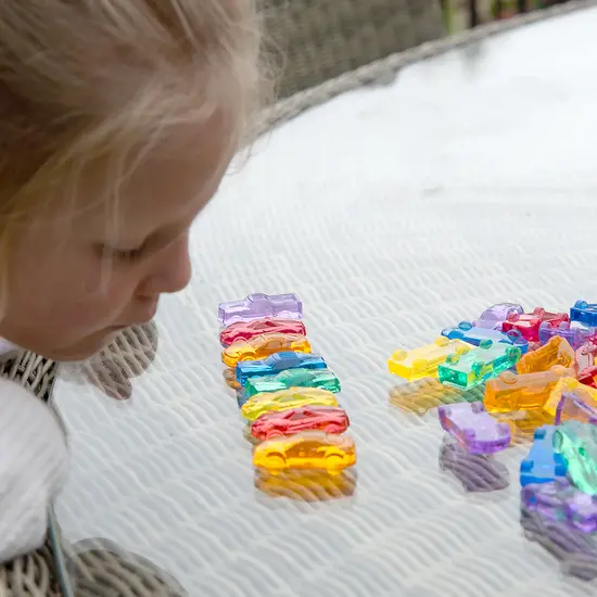 Tickit Tickit | Voitures colorées translucides 72 pièces