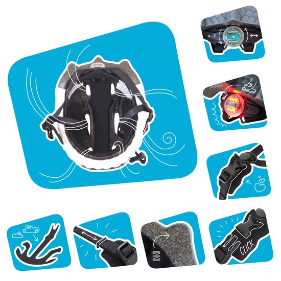 Crazy Safety Crazy Safety | Giraffe Fietshelm Blauw