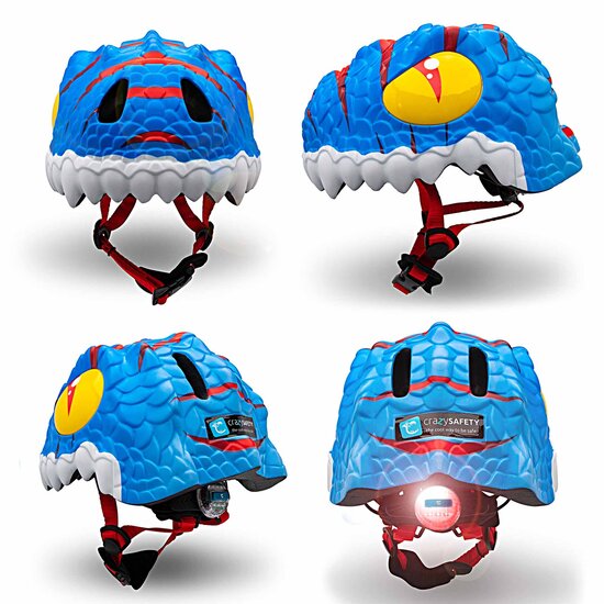 Crazy Safety Crazy Safety | Casque de vélo Dino Bleu