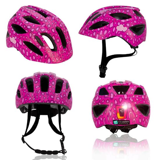 Crazy Safety Crazy Safety |  Casque de vélo Spots rose