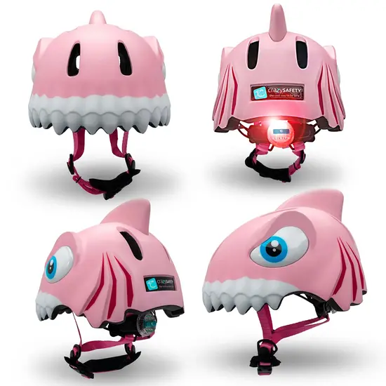 Crazy Safety Crazy Safety | Shark Bicycle Helmet Pink