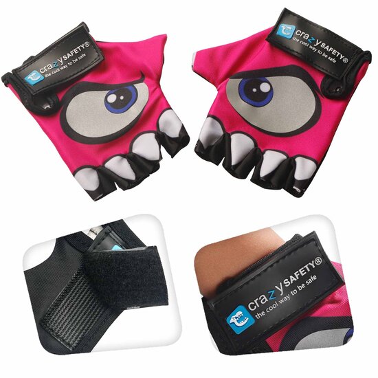 Crazy Safety Crazy Safety | Gants de vélo rose
