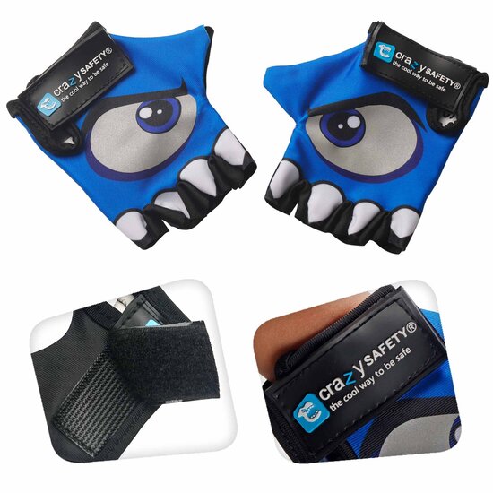 Crazy Safety Crazy Safety | Blue Bicycle Gloves