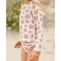 Rylee and Cru Rylee and Cru | Maryn Rash Guard Set Hibiscus