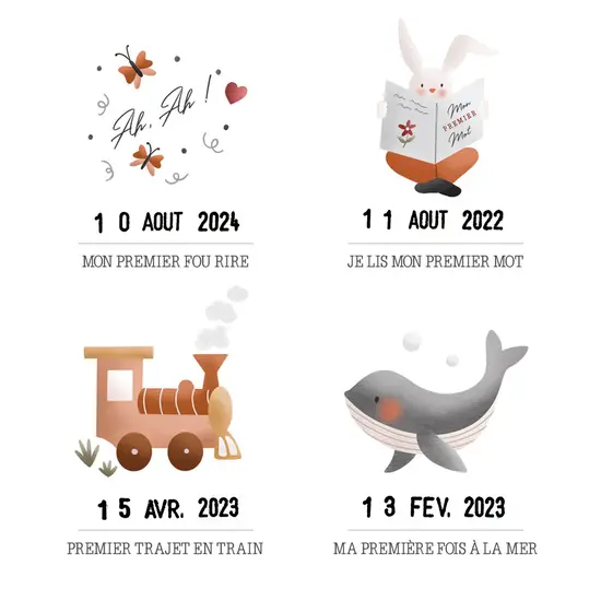 Les Petites Dates Les Petites Dates | Poster Mes Premières Fois Atelier Oranger French