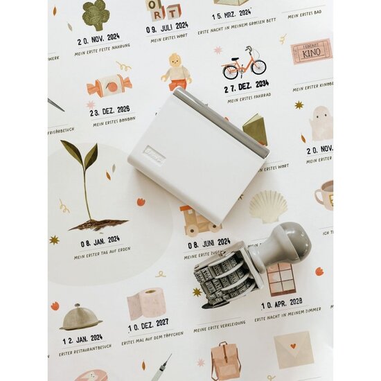 Les Petites Dates Les Petites Dates | Plakat Meine Ersten Male Léa Le Pivert Mama Papa Deutsch