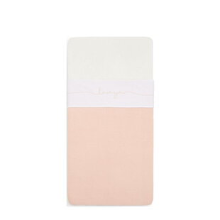 Jollein laken 75x100cm Love you Pale pink