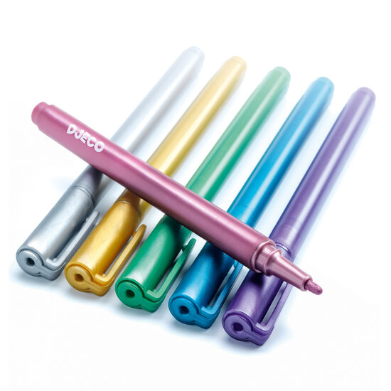 Djeco Schöner Satz von 6 Metallic-Stifte - Djeco
