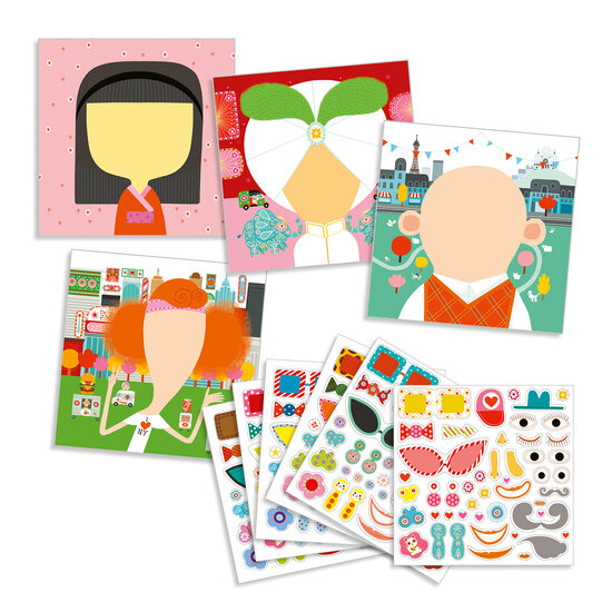 Djeco Create with stickers All different - Djeco