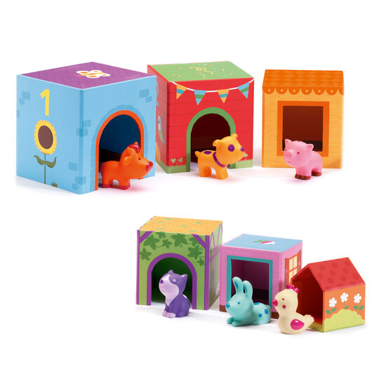 Djeco Stacking blocks Topanifarm farm animals - Djeco