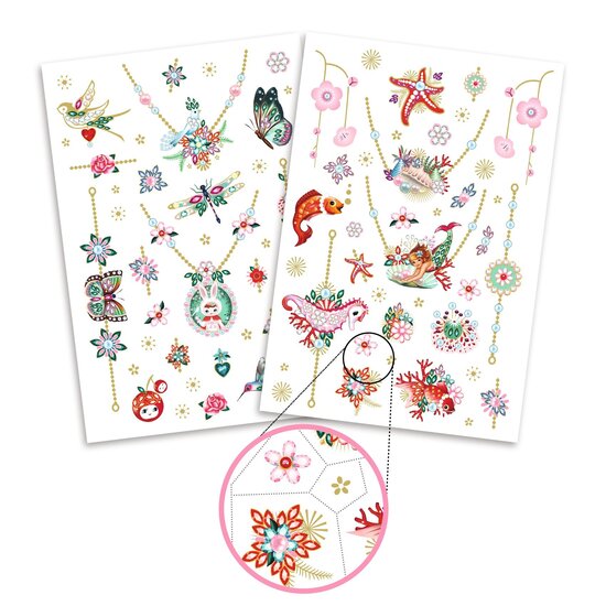 Djeco Djeco - tattoos Fiona's sieraden - metallic +3jr