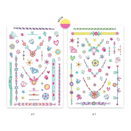 Djeco Djeco - tattoos Jenni's sieraden - neon +3jr
