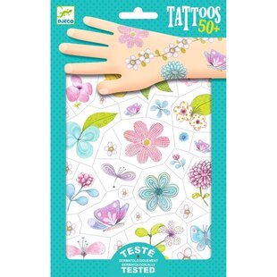 Djeco - Tattoos Blumen - Glitzer +3 Jahren