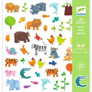Djeco stickers Animals 160 pieces
