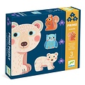 Djeco Djeo - Primo Puzzles im wald - 3 Puzzles +3 Jahre