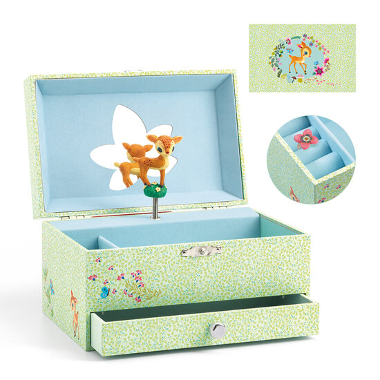 Djeco Jewellery box - music box fawn - Djeco