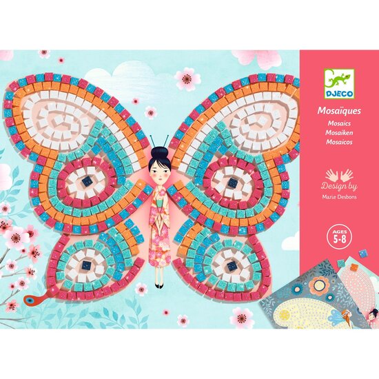 Djeco Mosaik - Schmetterlinge - Glitzer - Djeco +4 Jahren