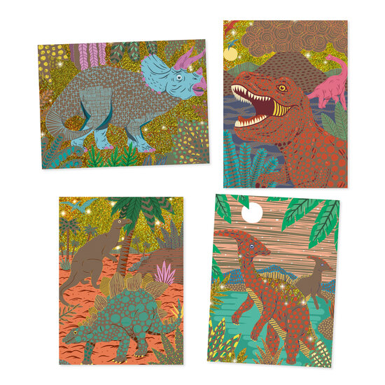 Djeco Dinosaurs - scratch boards - Djeco
