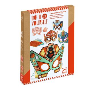 Djeco 4 masques à métaliser Super Robots