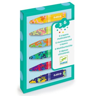 Djeco crayons multicolores 6pcs