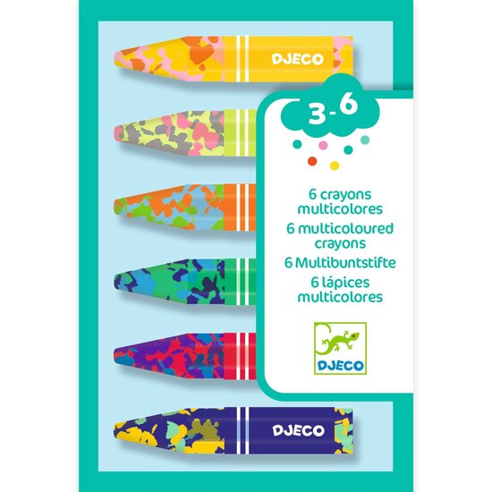Djeco Djeco multicoloured crayons 6pcs