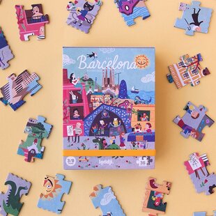 Londji Omkeerbare Puzzel Night and Day in Barcelona 36 stuks