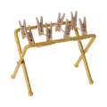 Maileg Maileg drying rack with pegs Ocher