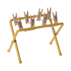Maileg drying rack with pegs Ocher
