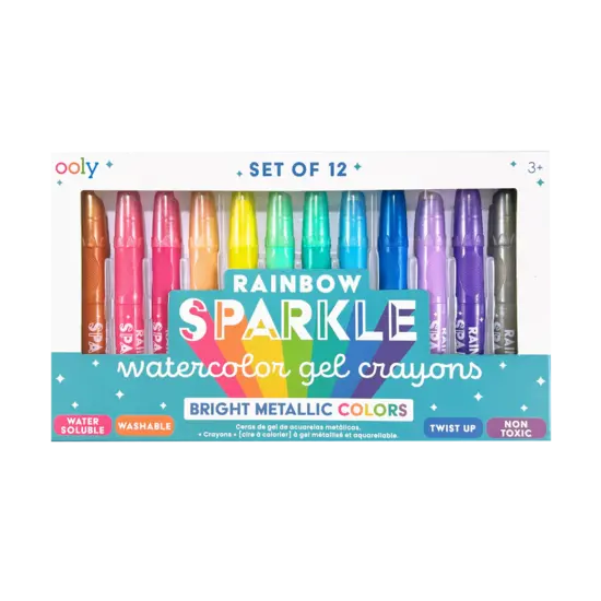Ooly Crayons à gel métallisé Ooly Rainbow Sparkle 12pcs