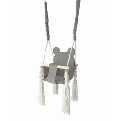 Moje | Balançoire pour bébé Teddy Bear - Graphite + Longueur de la corde