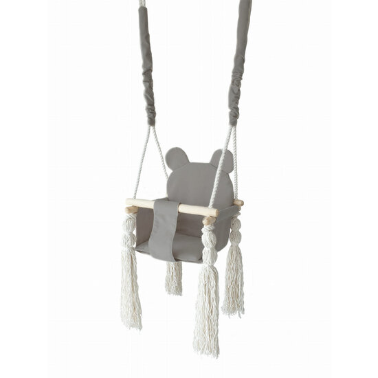 Moje Moje | Balançoire pour bébé Teddy Bear - Graphite + Longueur de la corde