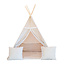 Moje Moje | Cotton Teepee Tent + 2 Cushions And Play Mat - Latte