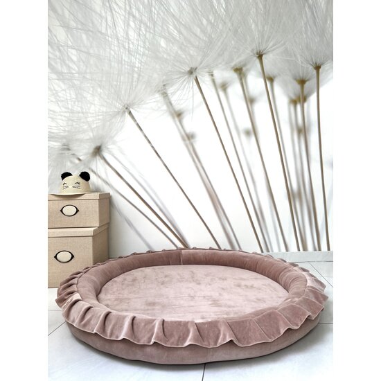 Moje Moje | Spielnest Weicher Samt - Dunkles Beige