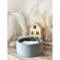 Moje Moje | Ballenbad Velvet  - Grey 90x30 cm + Ballen