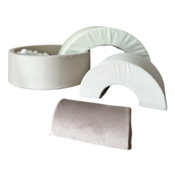 Moje | Regenboog Speelset + Ballenbad  - Beige 90x30 cm + 200 Ballen