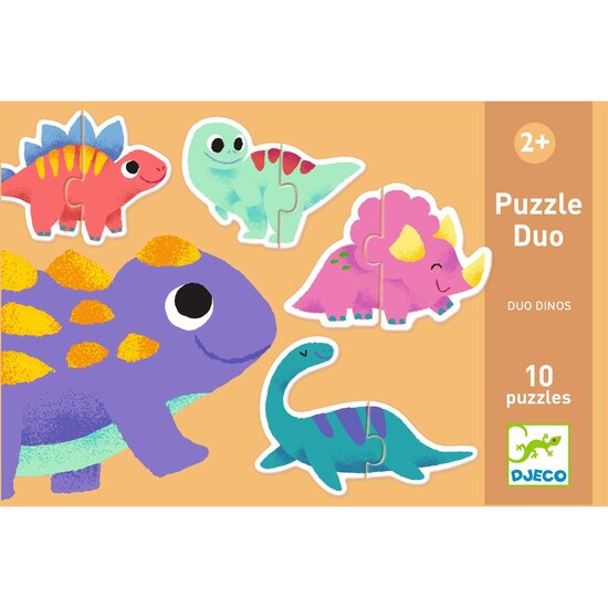 Djeco Djeco | Puzzle Duo Dinos – 10 Teile